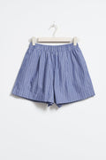 Poplin shorts - Blue stripe
