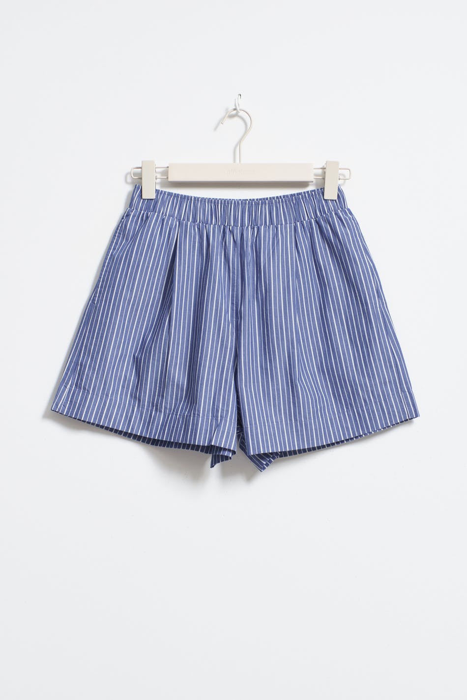 Poplin shorts - Blue stripe