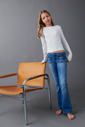 Front pocket bootcut jeans - Vintage blue