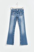 Front pocket bootcut jeans - Vintage blue