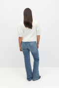 Front pocket bootcut jeans - Bleu foncé