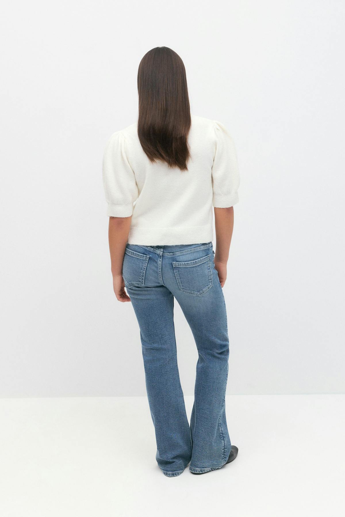 Front pocket bootcut jeans - Bleu foncé