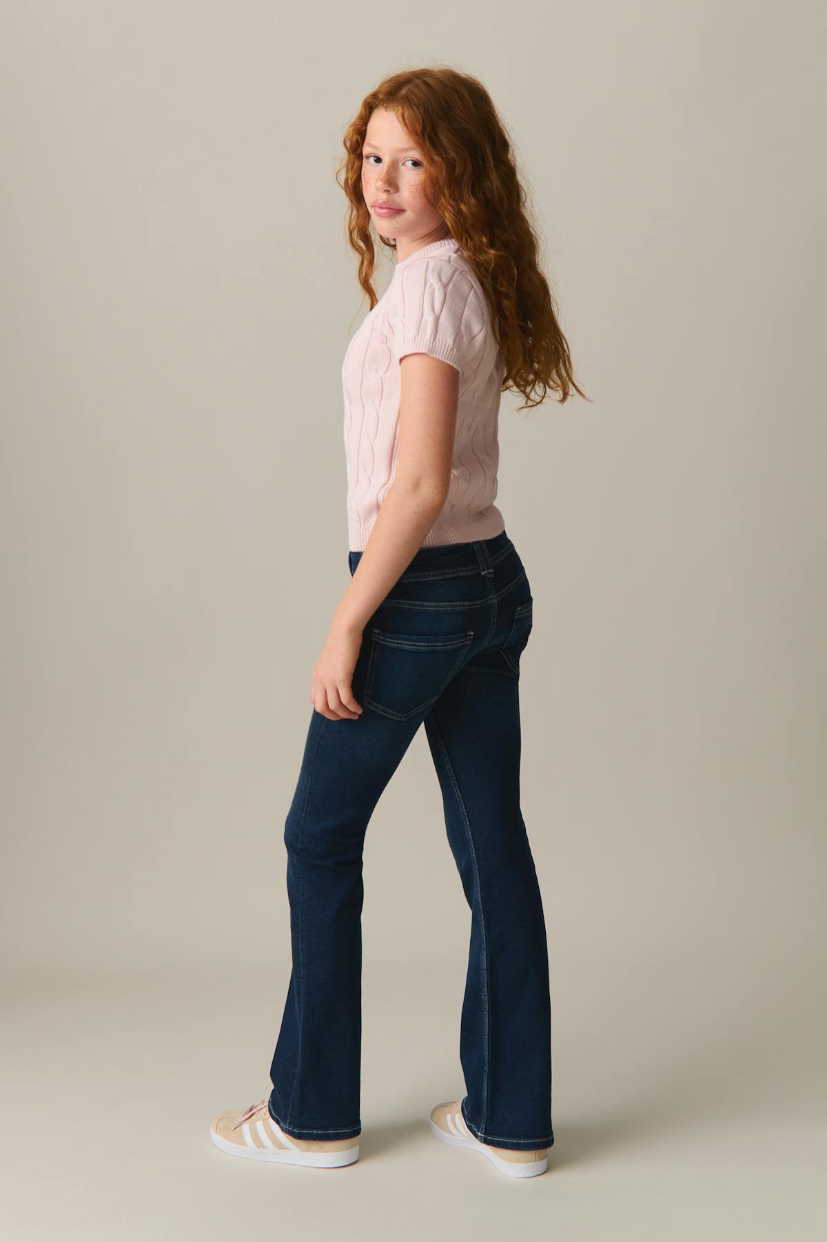 Front pocket bootcut jeans - Mid grey