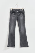 Front pocket bootcut jeans - Mid grey