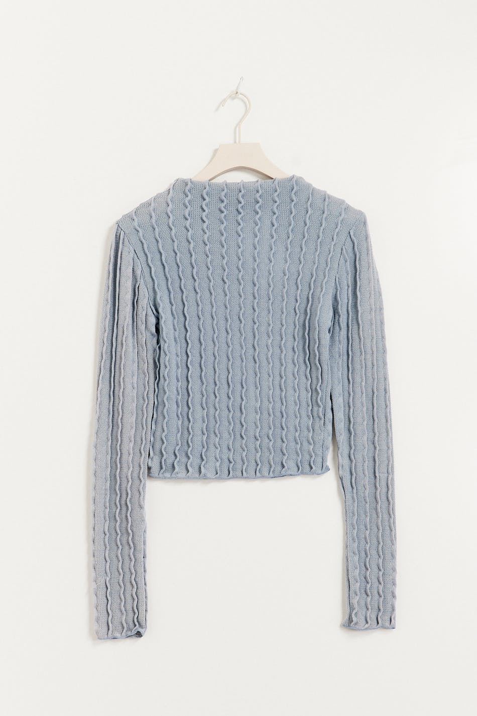 Structured long sleeve top - Zen blue