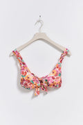Wide strap bikini top - Flower pot