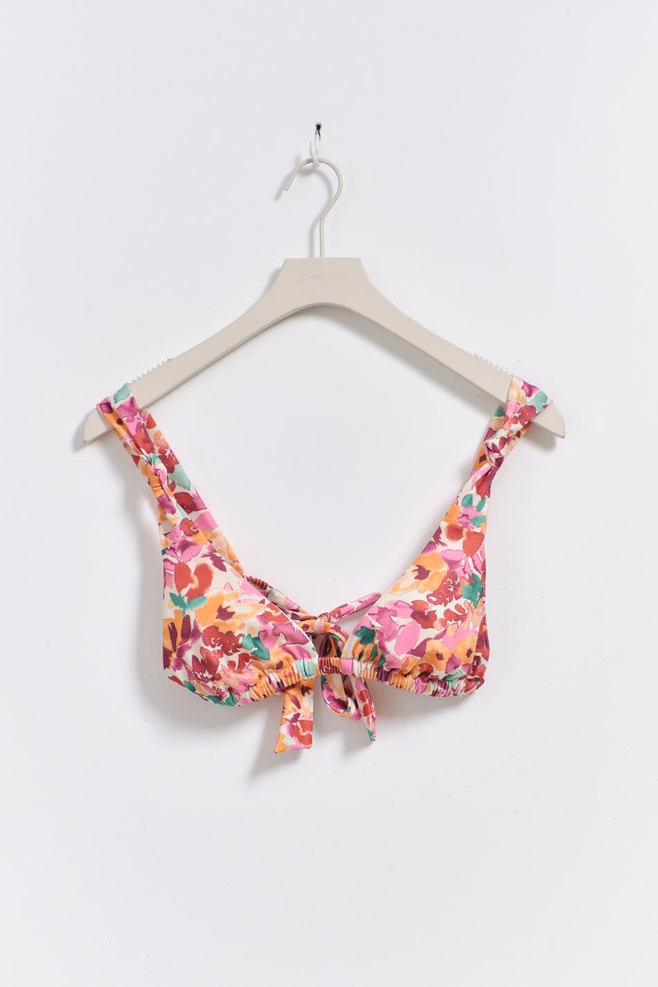 Wide strap bikini top - Flower pot