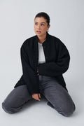 Tweed bomber jacket - Noir