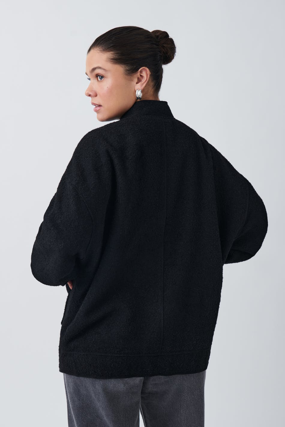 Tweed bomber jacket - Noir