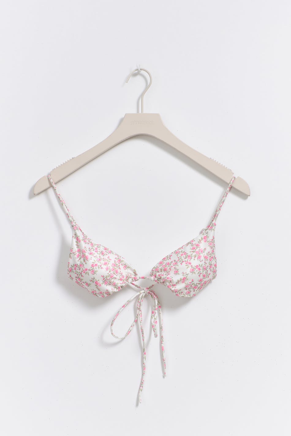 Semishine triangle bikini top - Rose ditsy