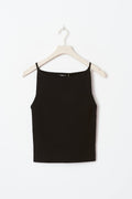 Knitted strap singlet - Noir
