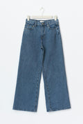 High and wide jeans - Mid blue