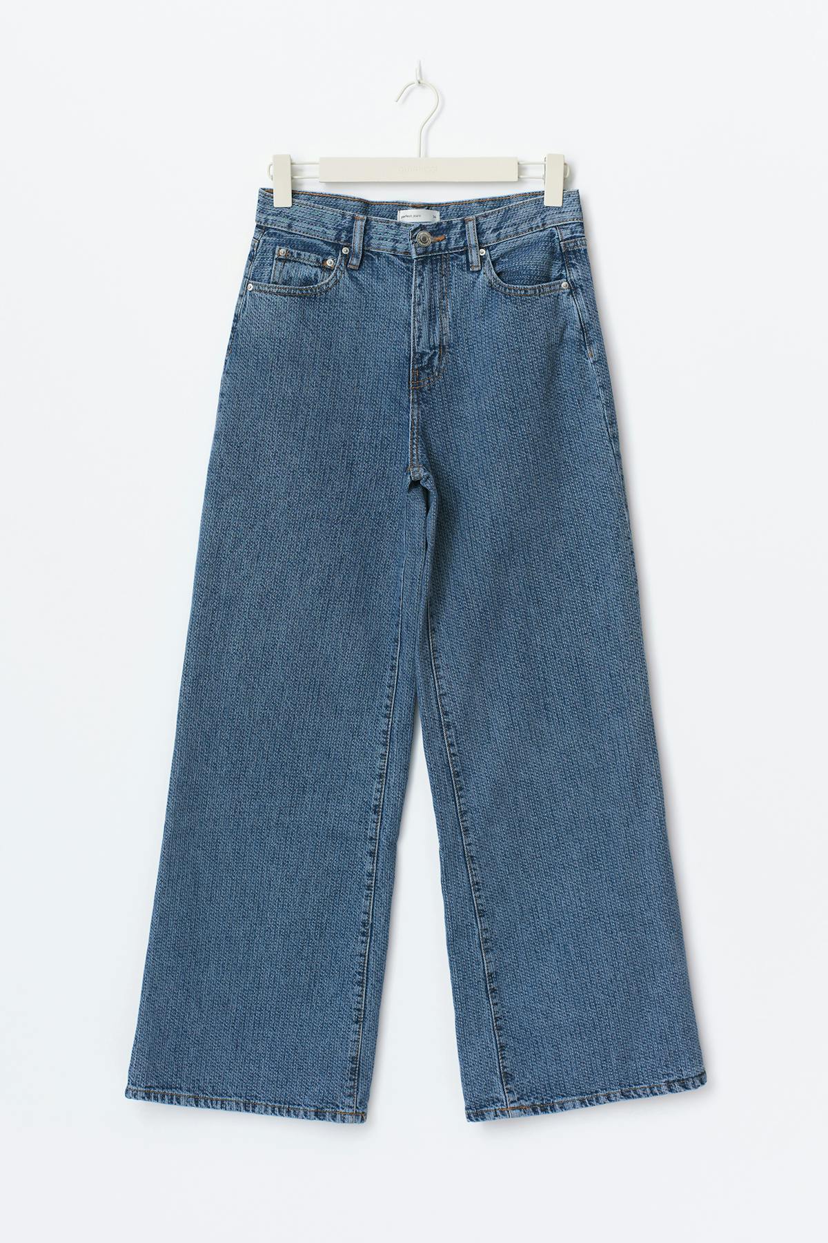 High and wide jeans - Mid blue