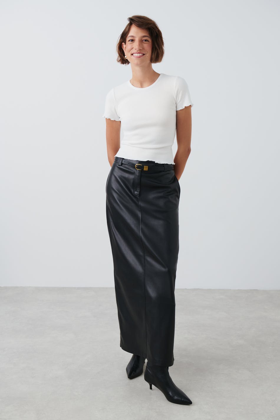 Brushed rib top - Blanc cassé