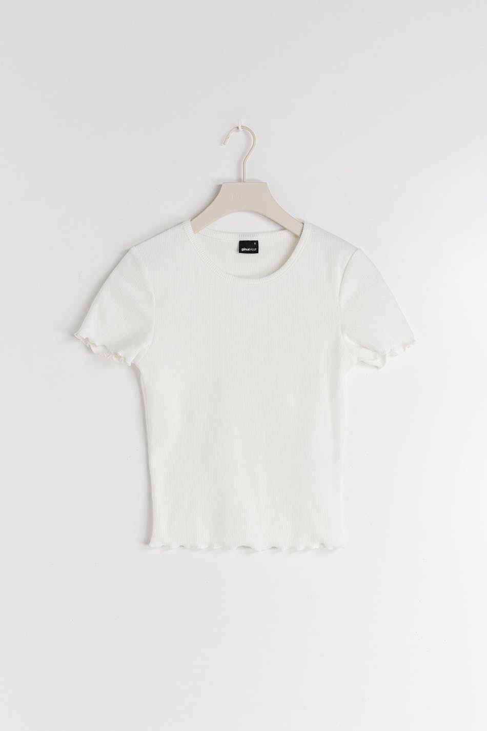 Brushed rib top - Blanc cassé