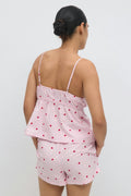 Poplin pyjamas shorts - Pink/stripe