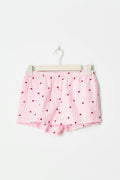 Poplin pyjamas shorts - Pink/stripe