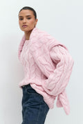 Cable knitted sweater - Heather