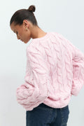 Cable knitted sweater - Heather