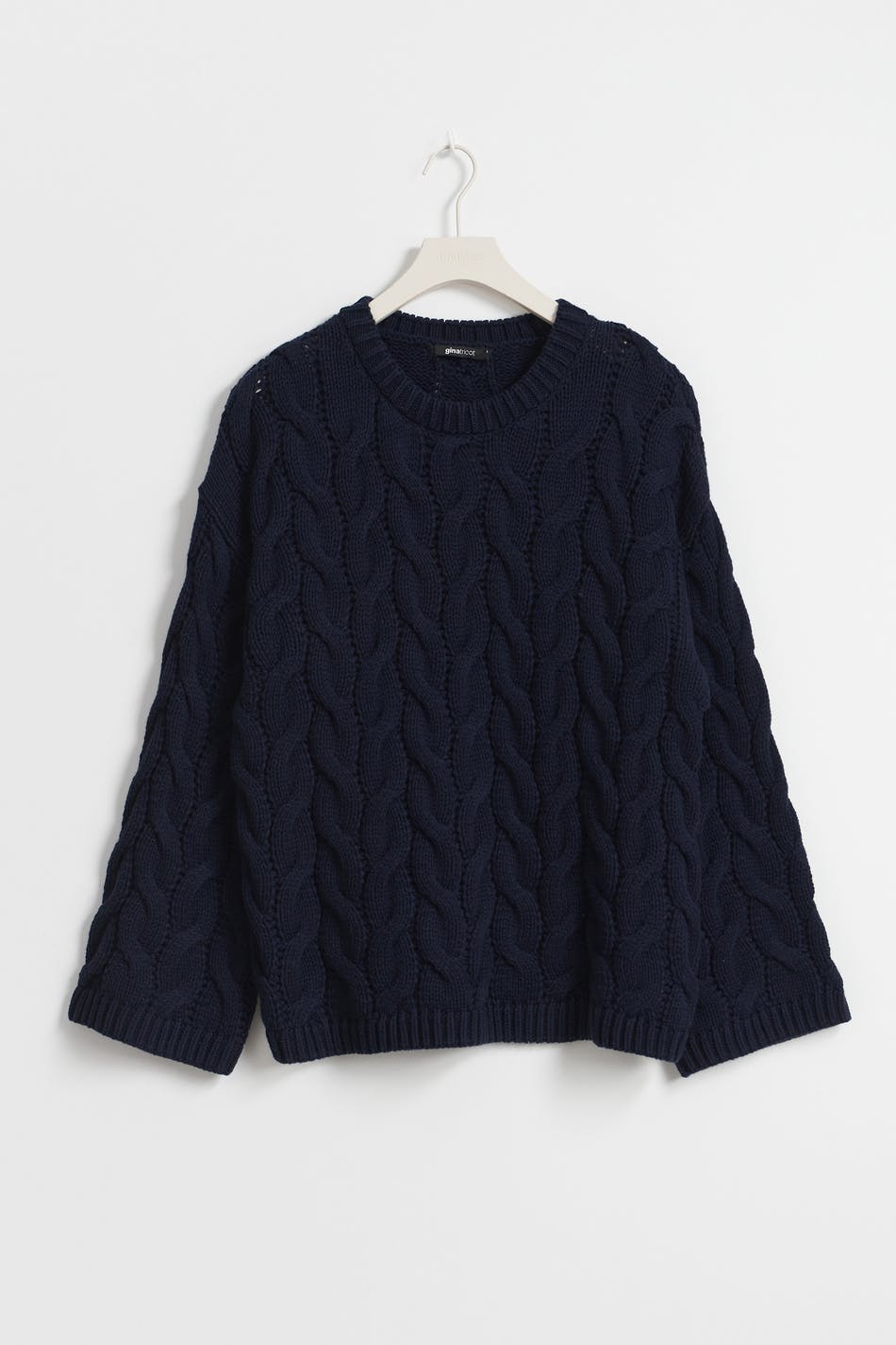 Cable knitted sweater - Navy blazer