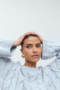 Cable knitted sweater - Navy blazer