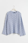 Cable knitted sweater - Heather