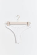 v shaped cotton thong - Noir