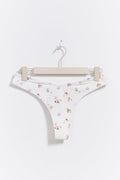 v shaped cotton thong - Gris