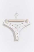 v shaped cotton thong - Gris