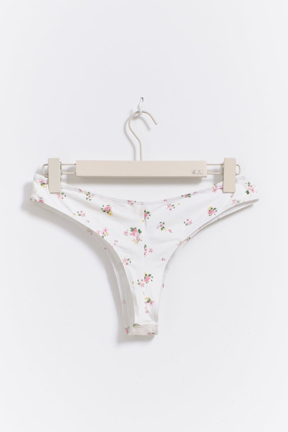 v shaped cotton thong - Gris
