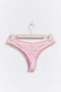 v shaped cotton thong - Noir