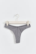 v shaped cotton thong - Noir
