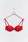 Ruched bikini bra - Rouge