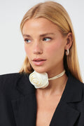 Rose detail band - Cream white