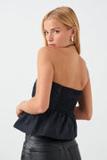 Peplum top - Noir