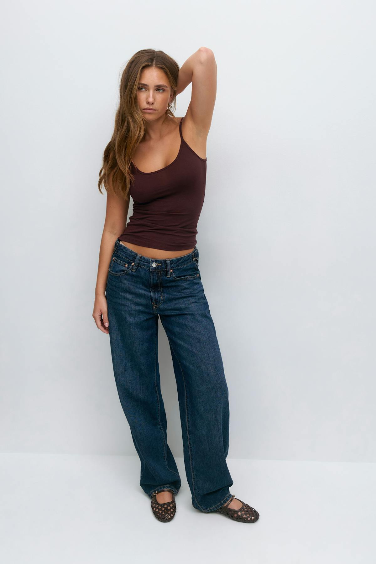 Basic strap singlet - Moss gray