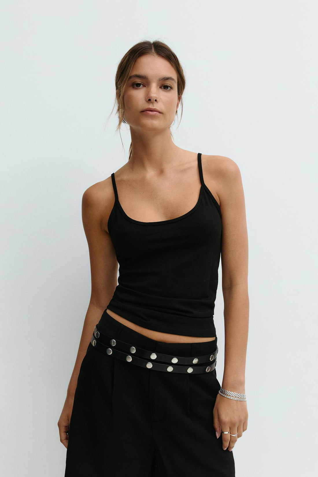 Basic strap singlet - Noir