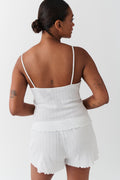 Pointelle shorts - Blanc cassé