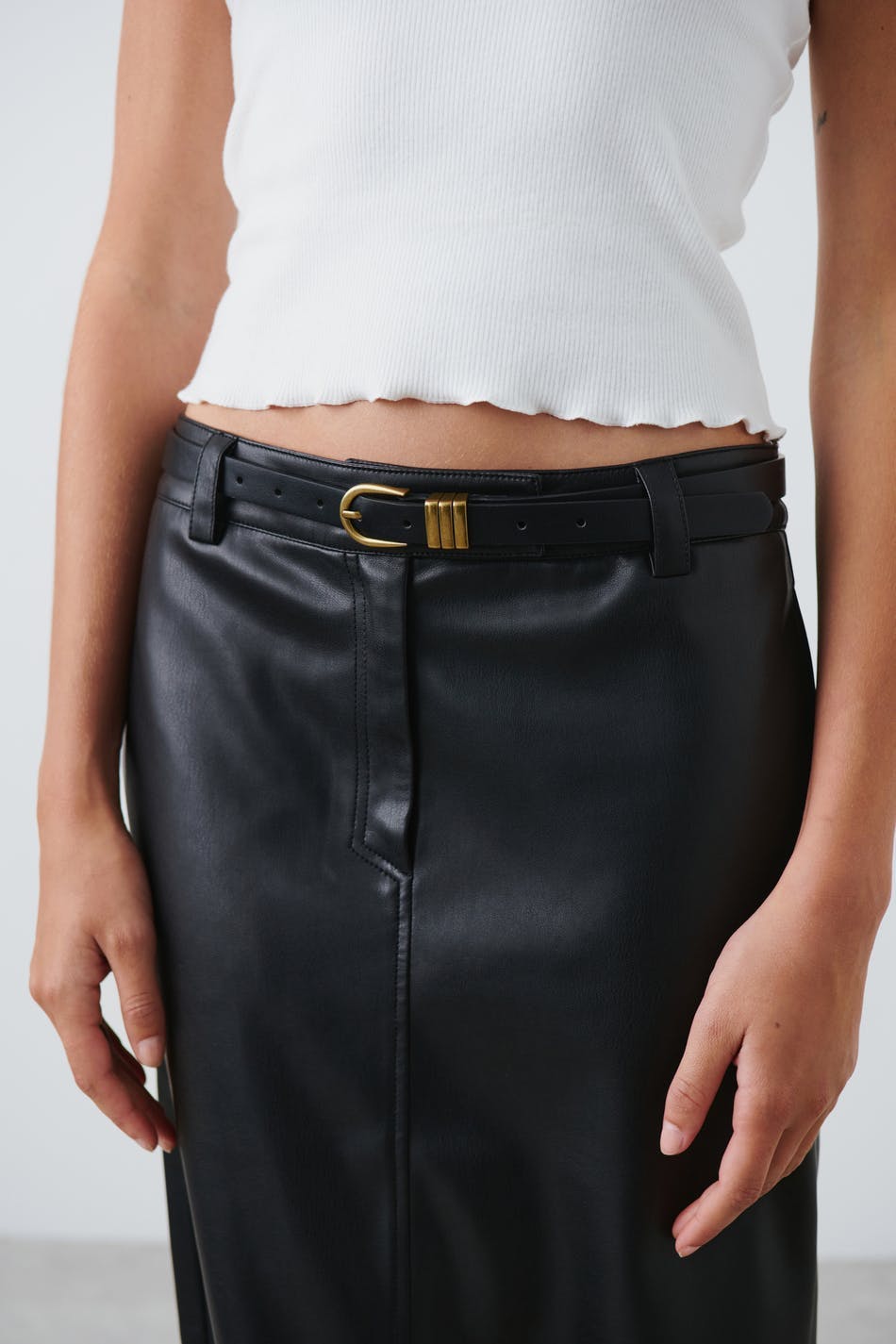 Detail belt - Black/gold