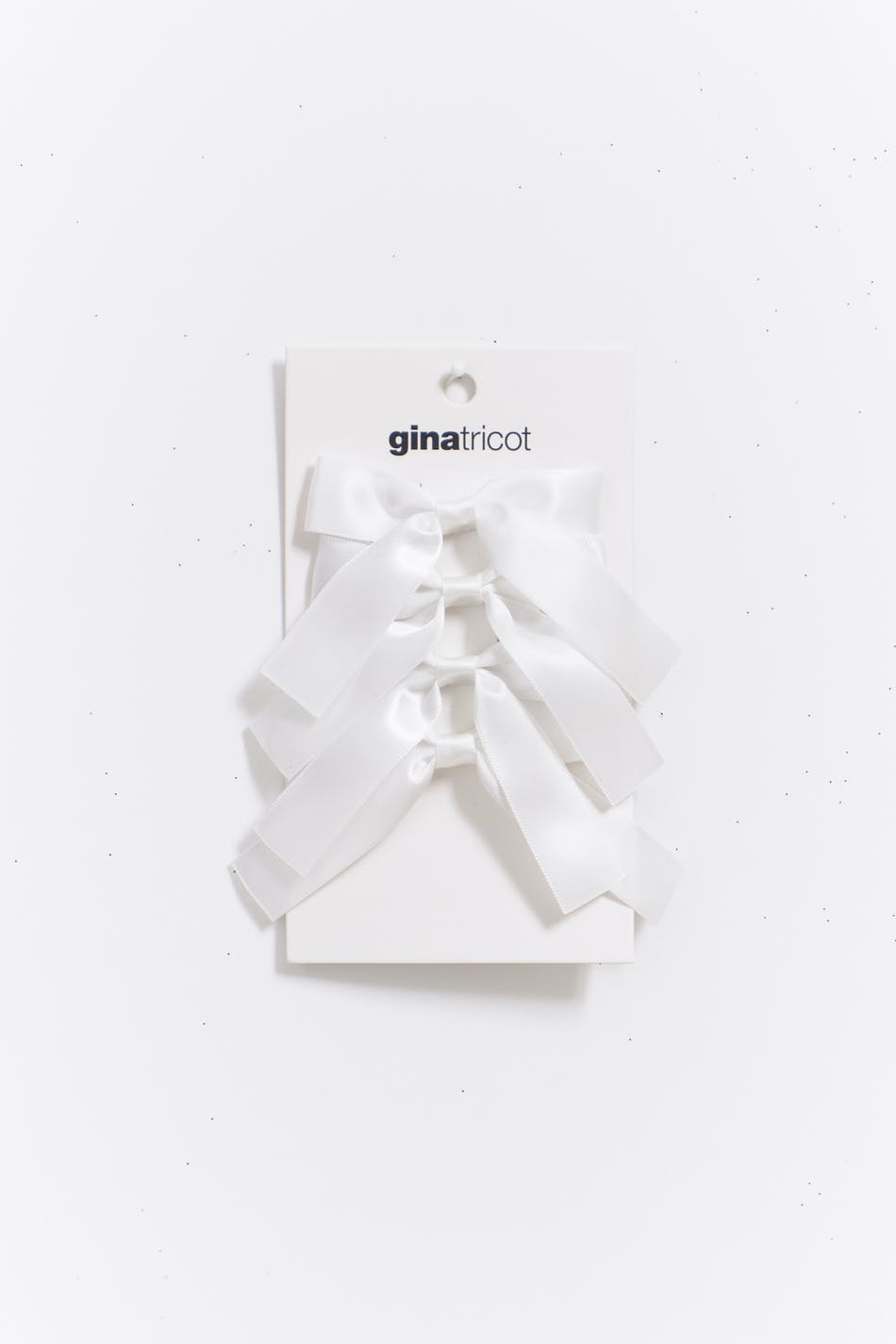 4-pack small satin bow - Blanc