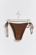 Glitter triangle bikini brief - Brown/glitter