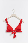 Wide strap bikini top - Rouge