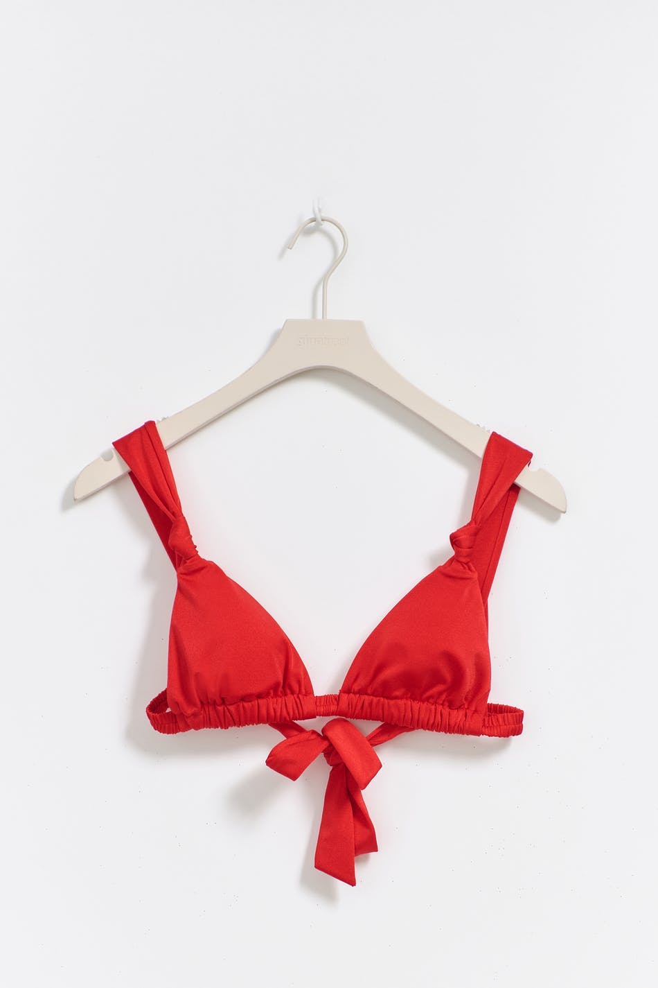 Wide strap bikini top - Rouge