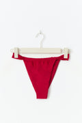 Gathered bikini tanga - Rouge