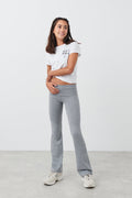 Y low waist yoga leggings - Lt grey melange