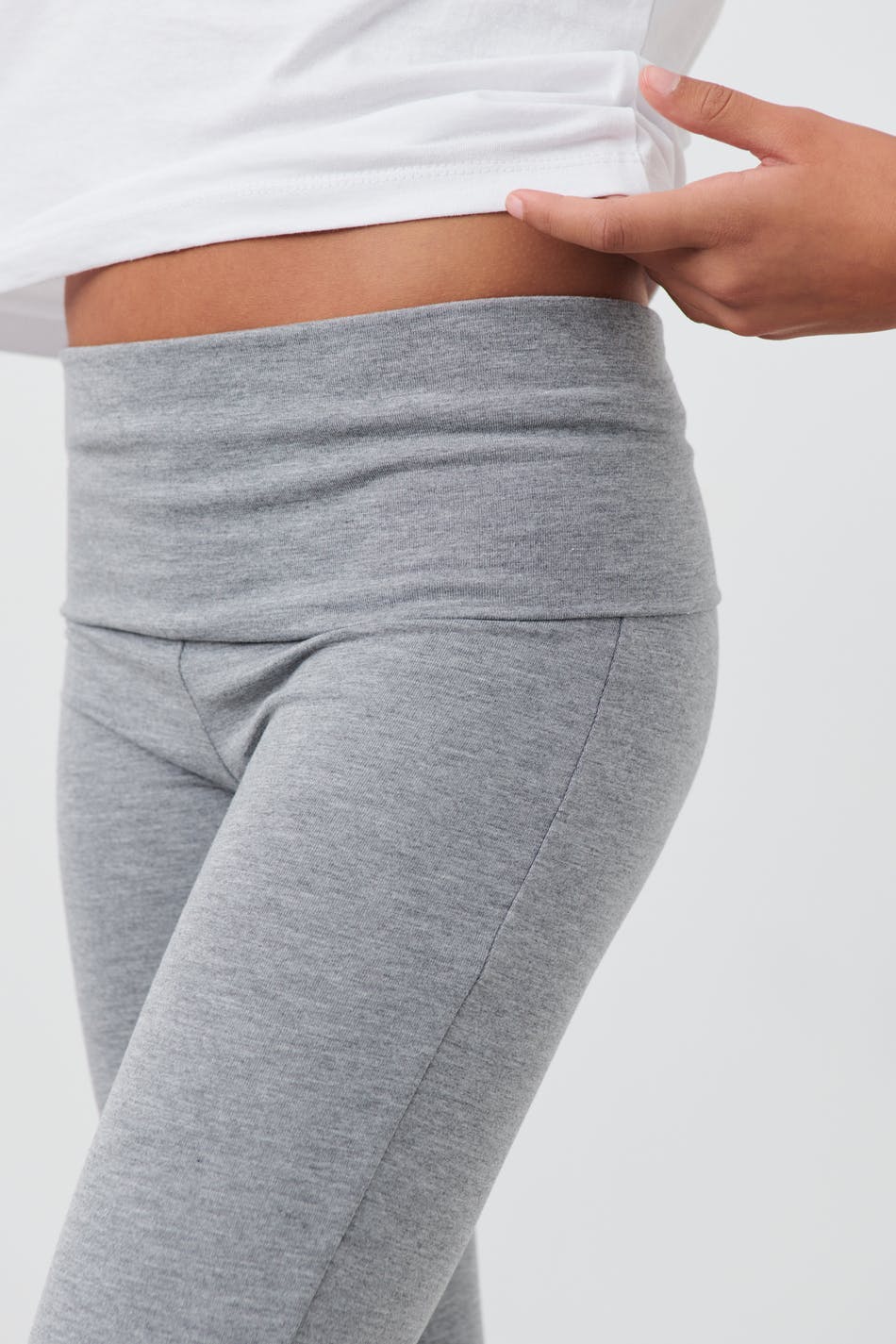 Y low waist yoga leggings - Lt grey melange