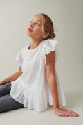 Y crinkled top - Blanc