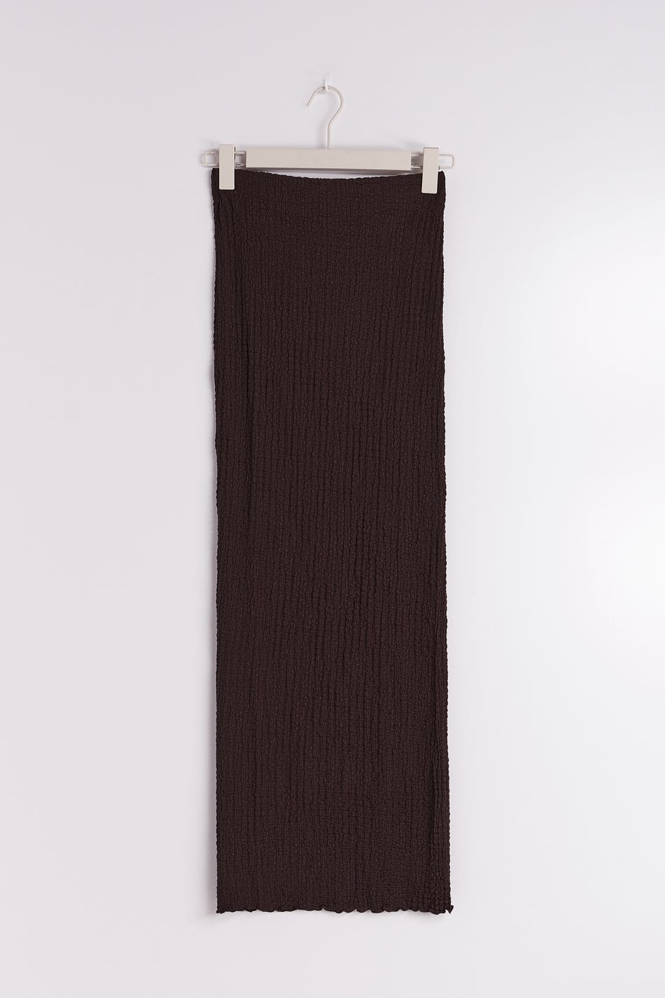 Textured maxi skirt - Coffee bean