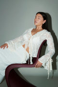 frill blouse - Ecru