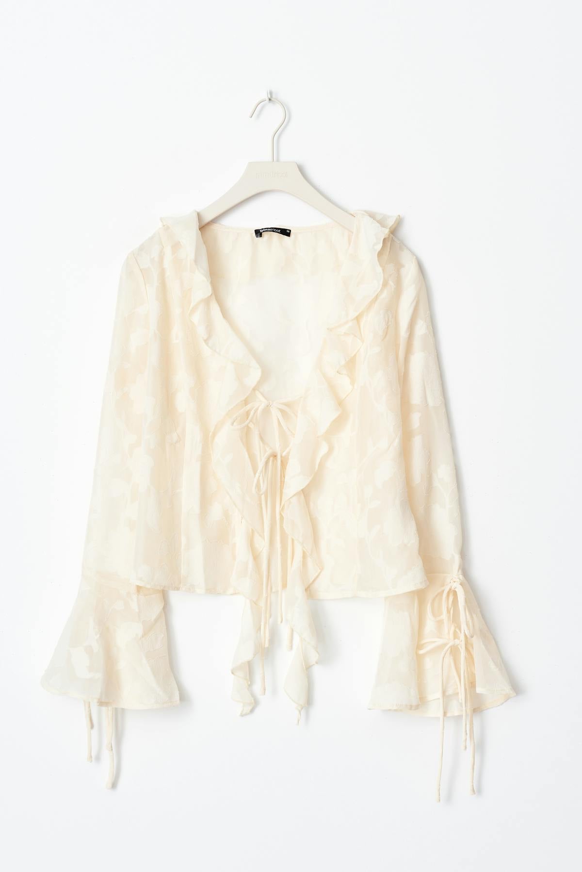 frill blouse - Ecru
